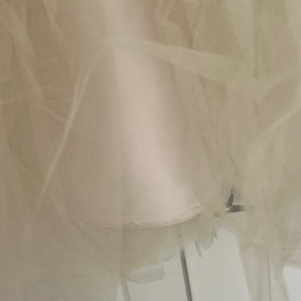 Vintage Elegant Cream A-Line layered Tulle petticoat Full Skirt waist 26" - Picture 11 of 17